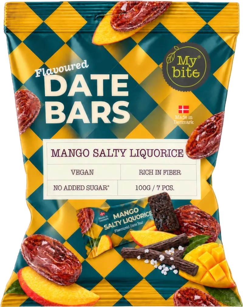 Flavoured Date Bars Mango Salty Liquorice