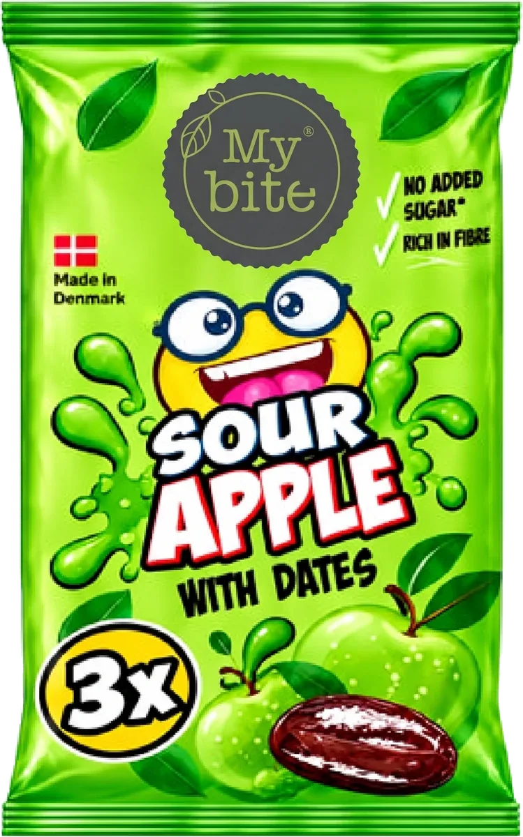 Sour Date Bars 3-pack Sour Apple